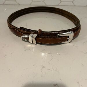 Brown Leather Men's Belt